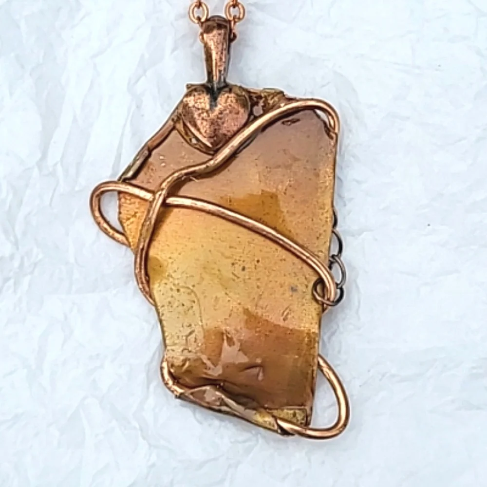 HANDCRAFTED COPPER PENDANT NECKLACES - LOT OF 2 - Picture 5 of 7